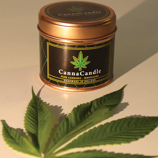 Cannacandle cannabis candle with cannabis scent