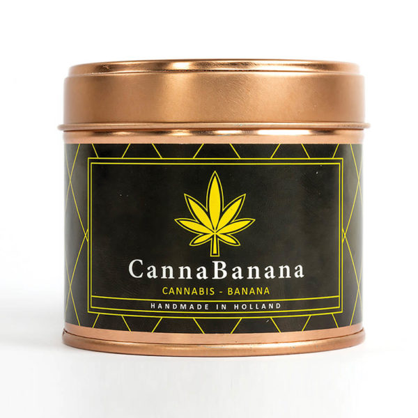 Cannacandle cannabis candle with banana scent