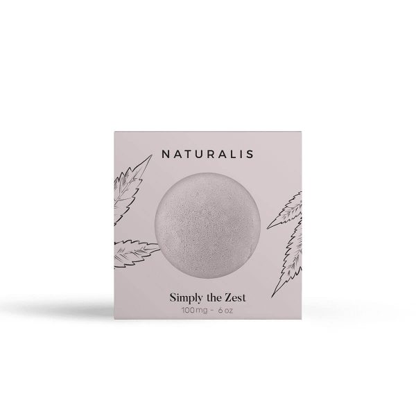 CBD Bath Βombs | Simply the Zest - 100mg with cannabidiol and epsom salts from naturalis london. Uplift your bath experience.