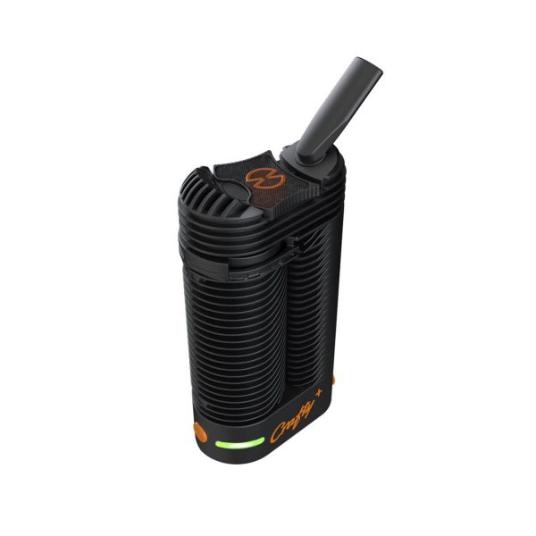 The best portable dry herb vaporizer, photo with the the mouthpiece open.
