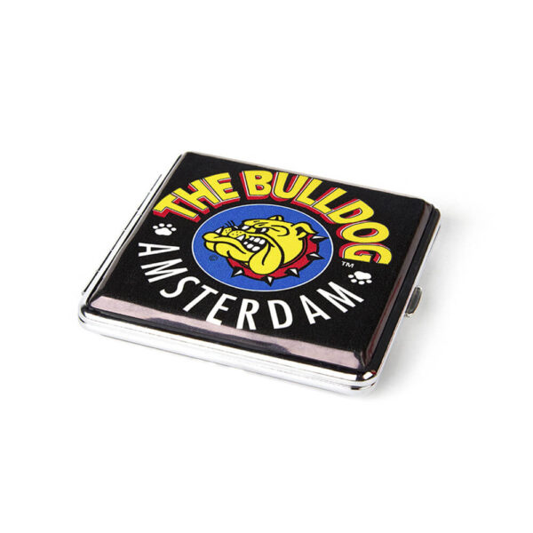 The Bulldog Amsterdam Metalic Cigarette Case for storing of twisted cigarettes.