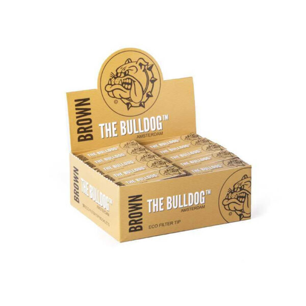The Bulldog Amsterdam Eco Brown Filter Tips – 50pcs online wholesale for twisted hemp cigarettes.