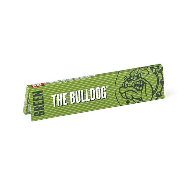 The Bulldog Amsterdam King Size Slim Papers Green Hemp Raw 33 sheets for twisted hemp cigarettes.