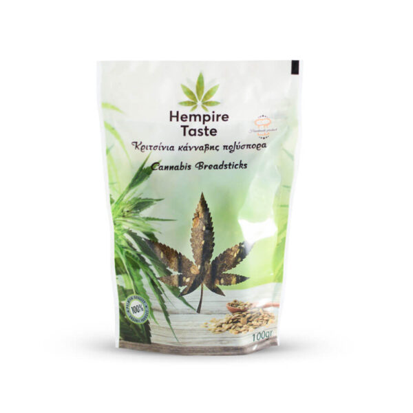 Hempire Taste | Cannabis Multiseeded Breadsticks - 100gr in an air-sealed packaging for a healthy daily break.