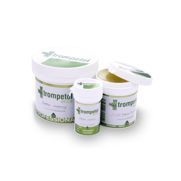 Trompetol Hemp Salve ECCO Mint Lemon Lavender 28ml & 100ml κηραλοιφή για καθημερινή χρήση σε όλο το σώμα.