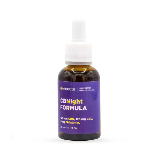CBNight Formula enecta (CBD, CBN, Melatonin) - 30 ml food supplement for balanced sleep.