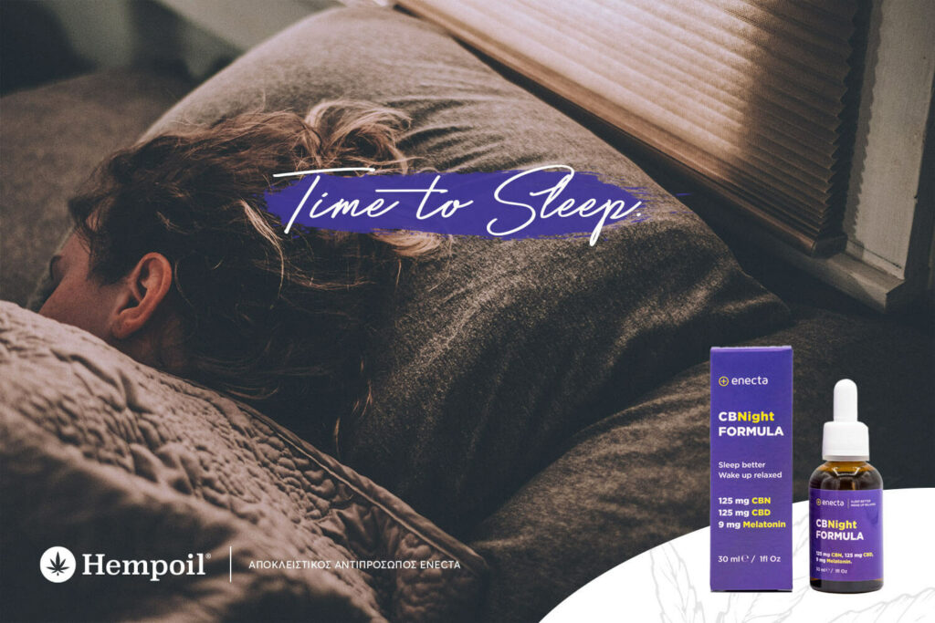 Time to get some sleep with the new enecta CBNight and CBNight plus. Hempoil Exclusive distributor in Greece & Cyprus