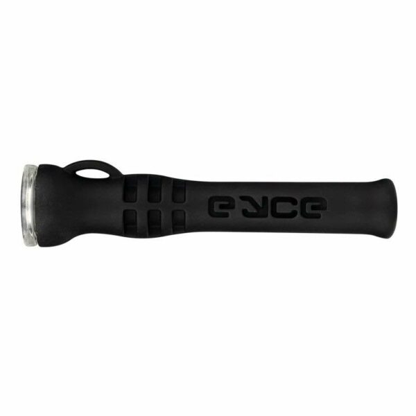 Eyce Shorty Taster - Silicone Pipe with Glass color black for smokers. Hemp blossom CBD.