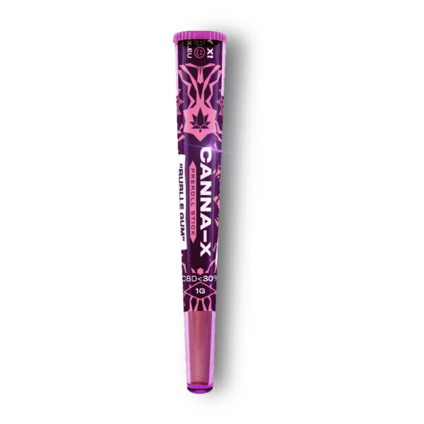 Canna-X Preroll Stick “Bubble Gum” 30% CBD με τζιβάνα και eco τσιγαρόχαρτο.