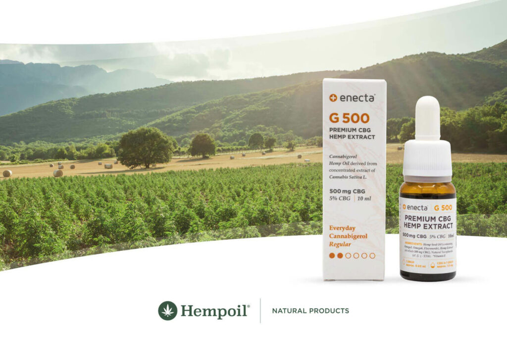 Cannabigerol CBG, the numerous effects of cannabinoids precursor.  Exclusive representative of Enecta in Greece and Cyprus, Hempoil Shop.