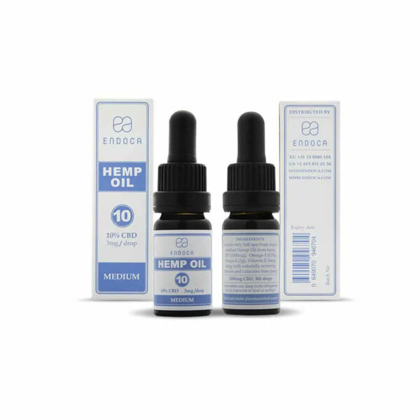 Endoca CBD Oil Drops of Cannabidiol Oil 1000mg 10% - 10ml. The lowest price in europe