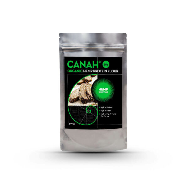 Canah Βιολογικό αλέυρι κάνναβης (Hemp protein flour) από οργανικές καλλίεργειες Sativa και υγεινή διατροφή.