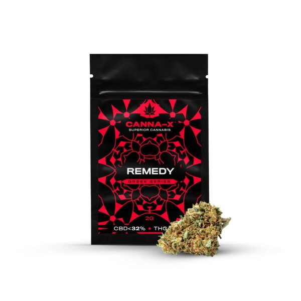 Heavy and intense CBD Cannabis flowers of the Remedy strain from Canna-X. The best CBD flower in Greece at the lowest price!