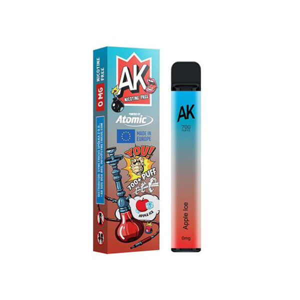 AK e-Shisha - Disposable Vape Pen Apple Ice. Nicotine Free, 2ml and ready to vape!