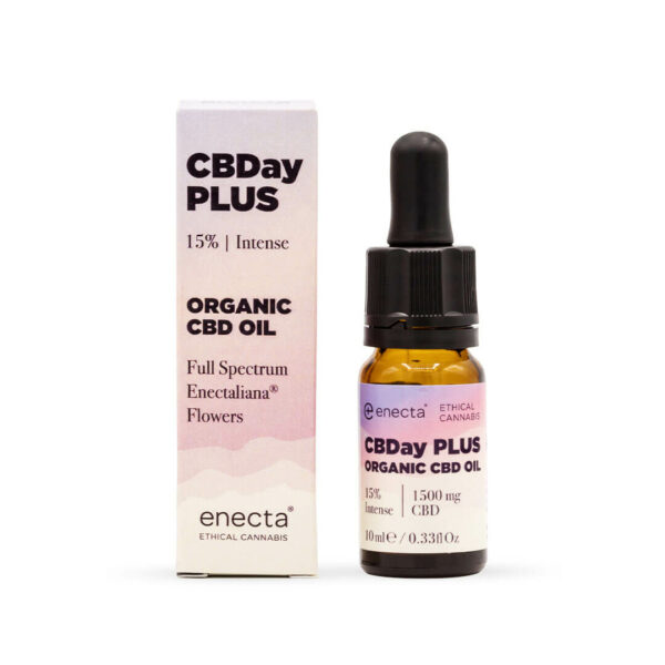CBDay Plus 15% Intense Full Spectrum Cannabis Oil by Enecta. Low price in Greece and Cyprus.
