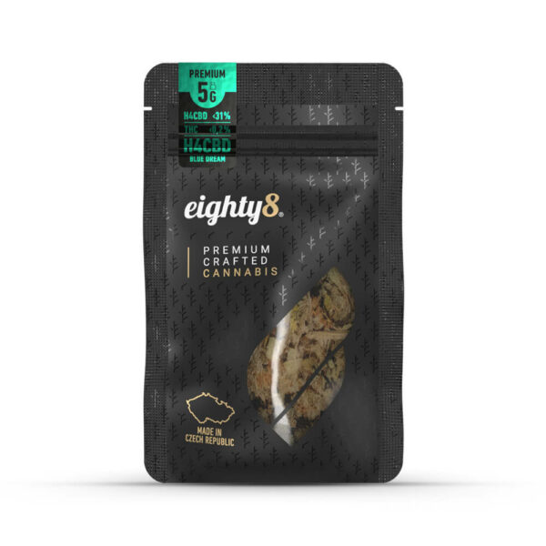 Cannabis flower H4CBD from eighty8 for purchase in Greece and Cyprus. Variety of Blue Dream